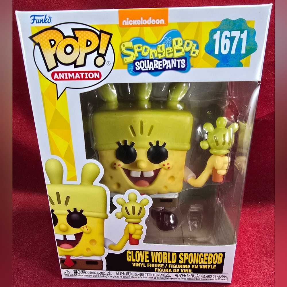 Glove world spongebob funko # 1671 (nib) With Pop Protector - Picture 2 of 7